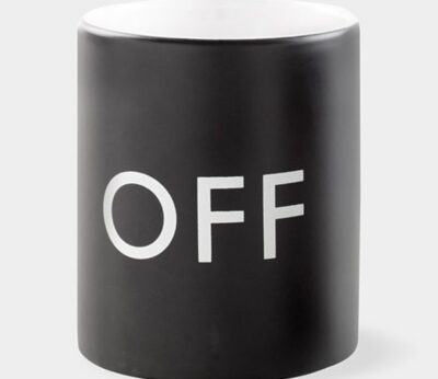 Lo quiero, lo necesito: Taza on/off