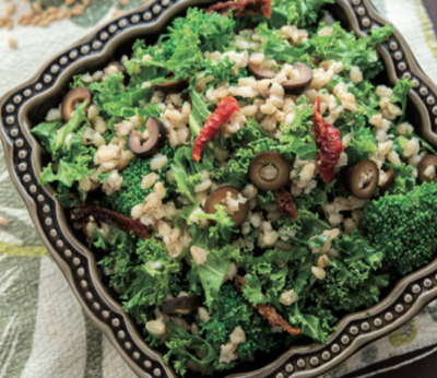 Receta de ensalada mediterránea de brócoli y cebada