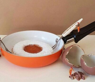 La creatividad que contiene un postre en miniatura