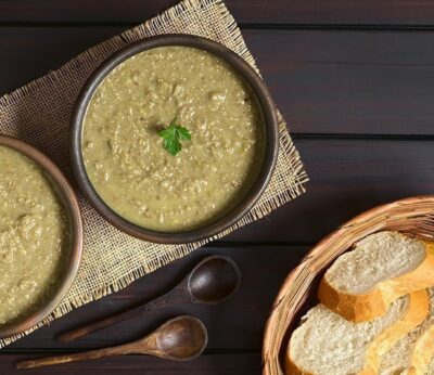Sopa de lentejas verdes