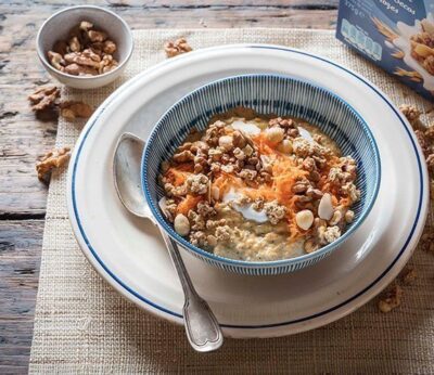 Porridge con sabor a carrot cake