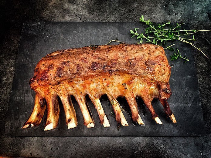 Costillas al horno con salsa barbacoa