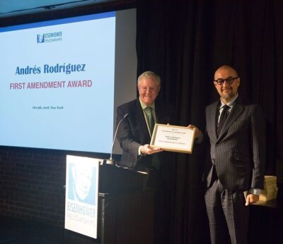 Andrés Rodriguez galardonado con el First Amendment Award por la Asociación Eisenhower Fellowship