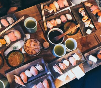 Sushi, sashimi, Japón