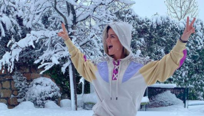 Amelia Bono en la nieve