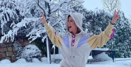 Amelia Bono en la nieve