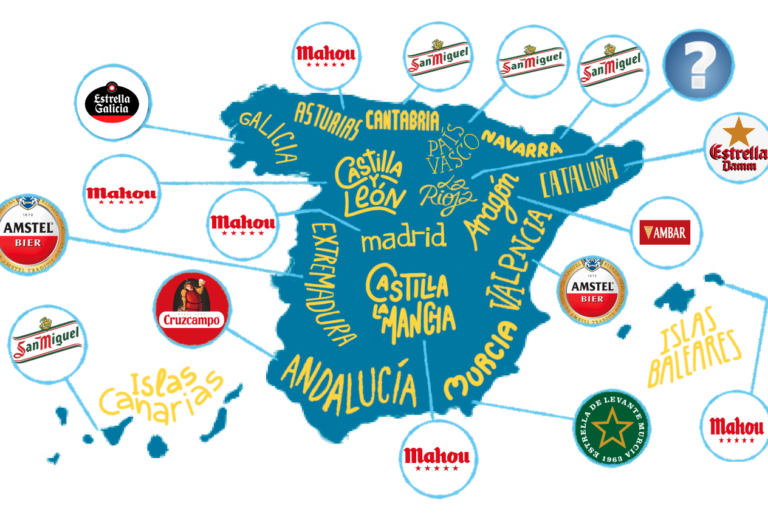 Mapa cervezas más consumidas