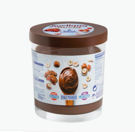 Crema avellanas, cacao y dátiles de Hacendado.