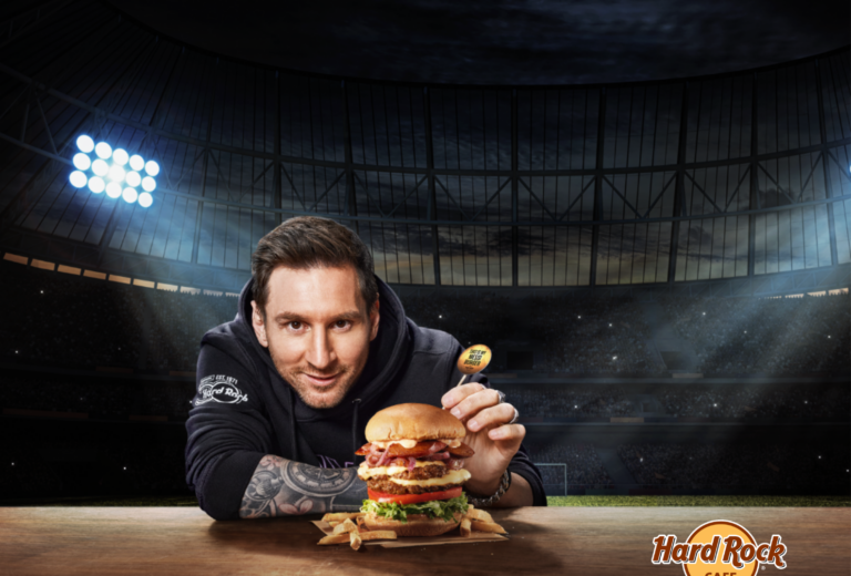 Messi hamburguesa Hard Rock Cafe