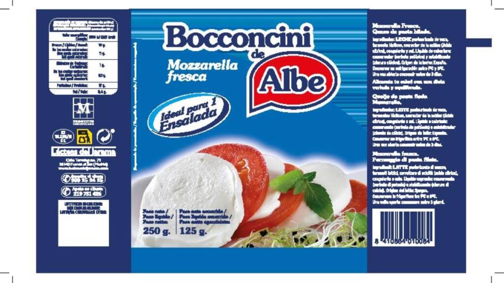 Seguridad alimentaria alerta de una toxina en una marca de mozzarella