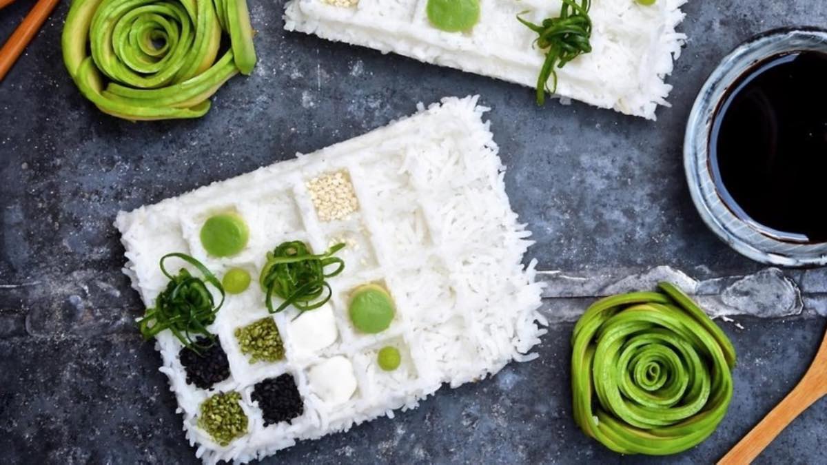 Gofres de sushi, receta viral.