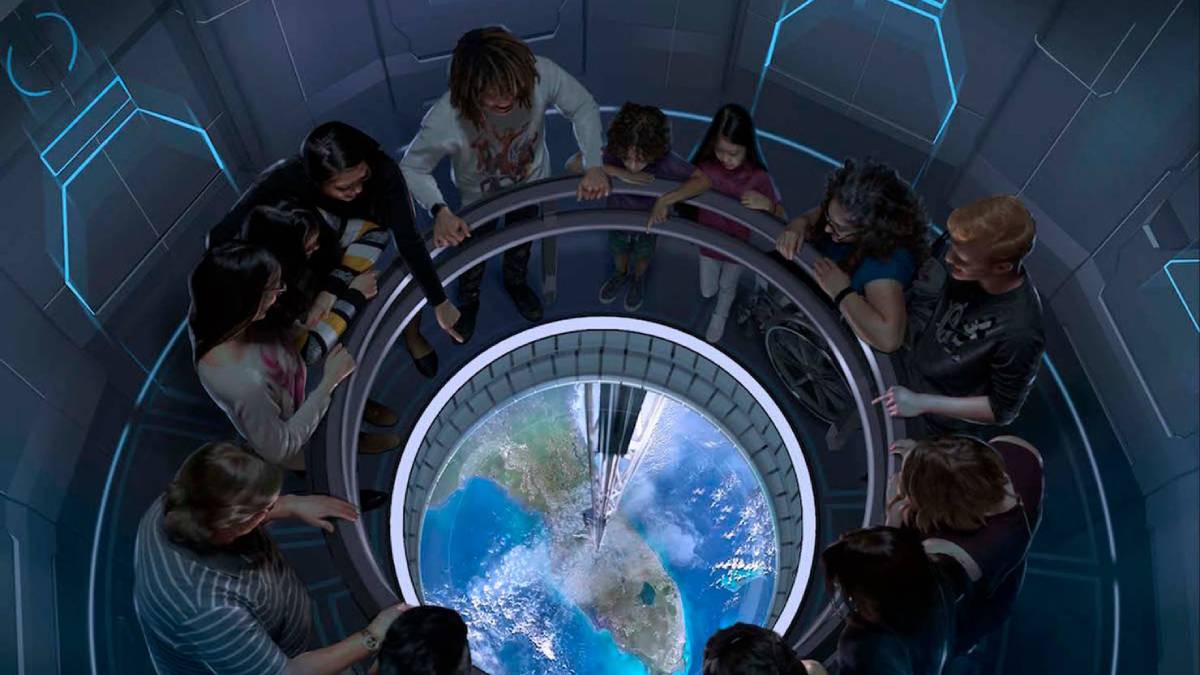 This is a Disney restaurant that takes you into space