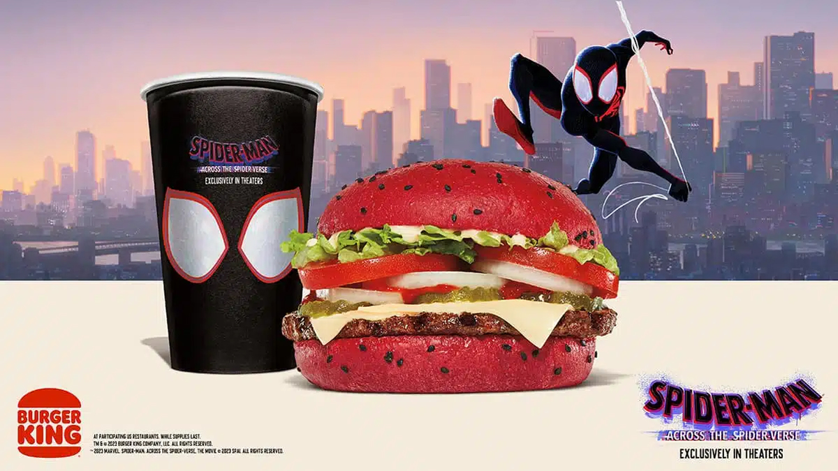 This is the Burger King burger inspired by Spider-Man