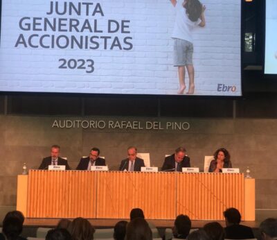 Economía.- (AMP) Ebro mantiene este año dividendo pese a reconocer alza de costes de 220 millones por inflación y sequía