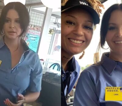 Pillan a Lana del Rey trabajando en una cadena de gofres