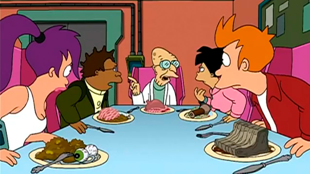 What does food symbolize in ‘Futurama’