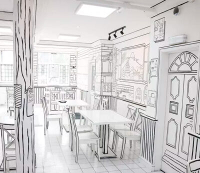 Así es el ‘restaurante 2D’ de Manchester en el que sentirte como en un dibujo animado