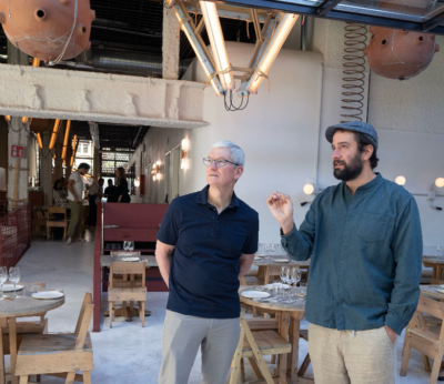 Tim Cook visita Mo de Movimiento, de Proyectos Conscientes, dueños también del restaurante TRAMO donde Tapas Magazine va a celebrar Tapas Summit FoodTech