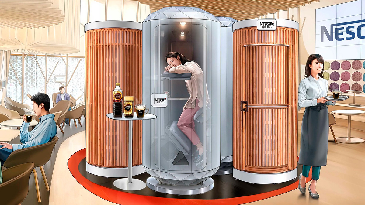 This Japanese coffee shop offers capsules for napping