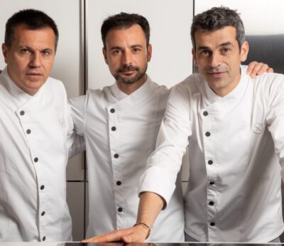 Oriol Castro, Mateu Casañas y Eduard Xatruch, del restaurante Disfrutar, Premio Nacional de Gastronomía al Mejor Jefe de Cocina 2023