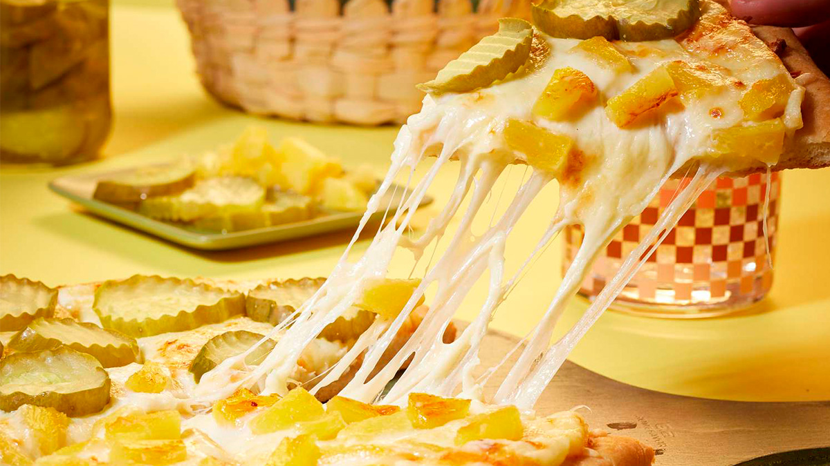Pizza with pineapple and pickles? The ultimate split comes to the table