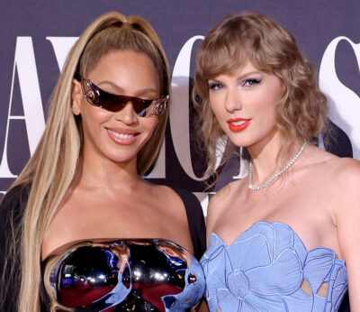 Taylor Swift y Beyoncé comparten un cubo de palomitas en el estreno de ‘The Eras Tour’