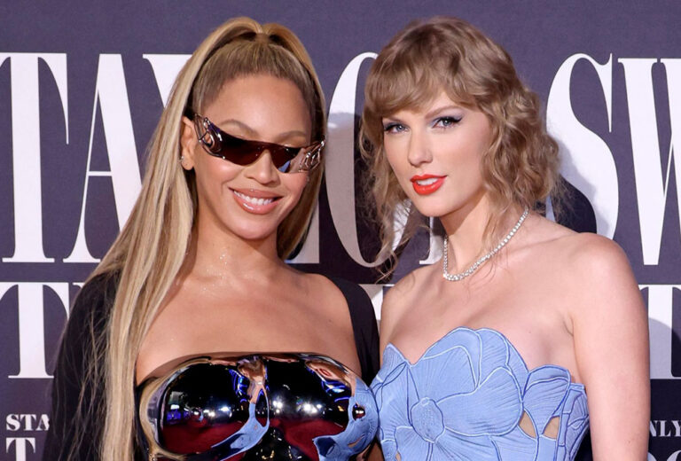 Taylor Swift y Beyoncé comparten un cubo de palomitas en el estreno de ‘The Eras Tour’