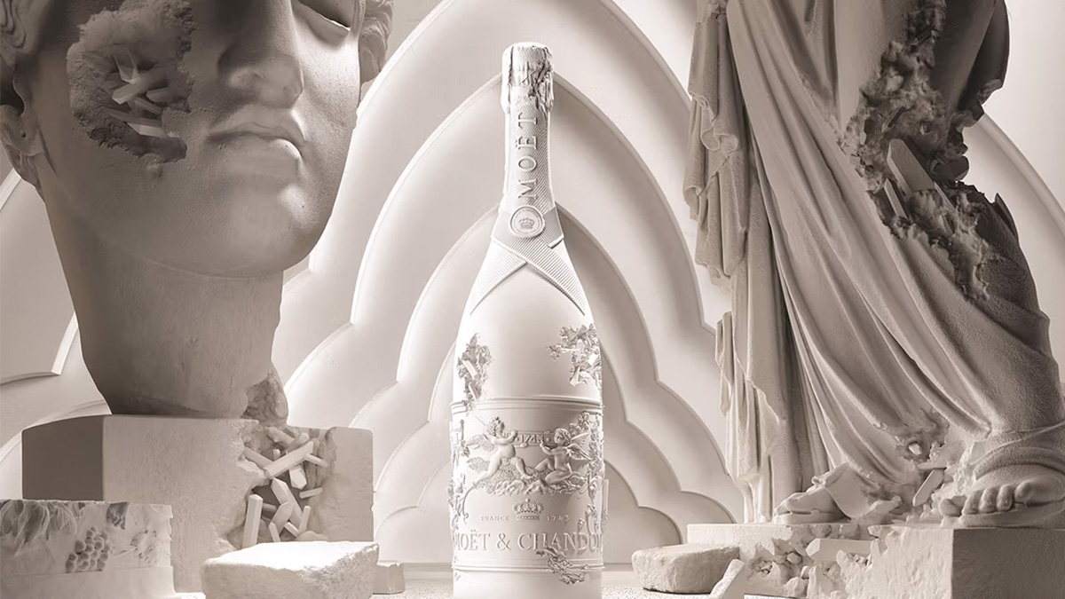 Daniel Arsham sculpts a Moët & Chandon artwork for its 280th anniversary