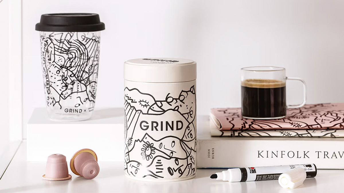 Grind collaborates with artist Shantell Martin to launch a creative coffee capsule