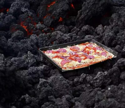 Así son las pizzas que se hornean en un volcán de Guatemala