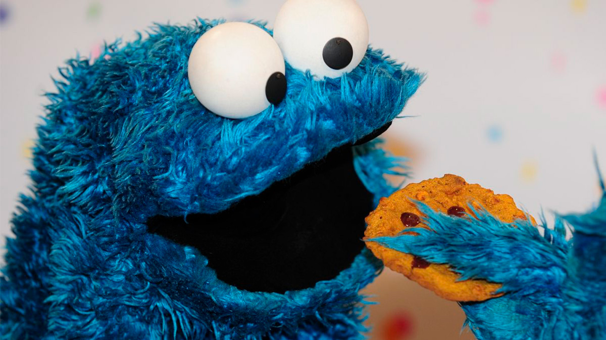 What are the iconic Cookie Monster cookies made of?