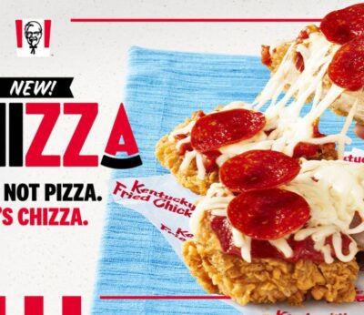 Así es «chizza», la nueva creación de KFC que solo se podrá comer en un local especial