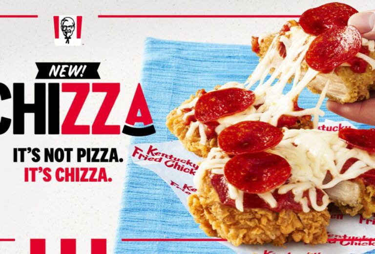 Así es «chizza», la nueva creación de KFC que solo se podrá comer en un local especial