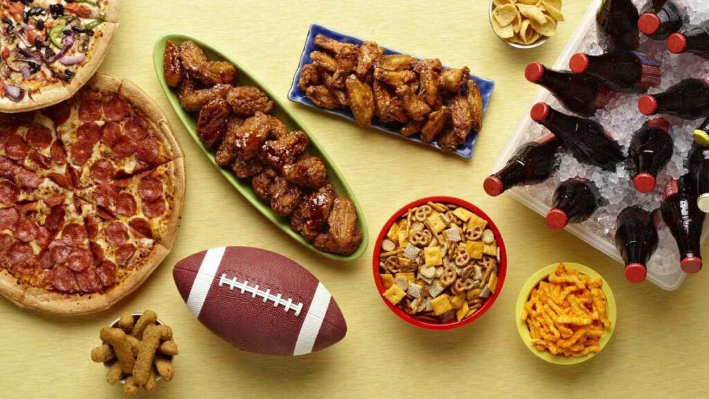 Un ejemplo de la comida que se pide para ver la Super Bowl