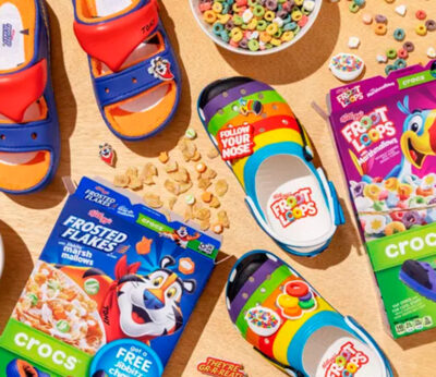 Kellogg’s reimagina las nuevas Crocs con temática de cereales