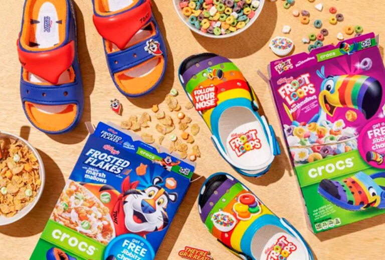 Kellogg’s reimagina las nuevas Crocs con temática de cereales