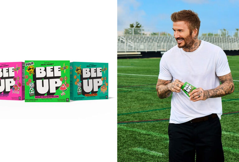 David Beckham unveils a line of honey snacks
