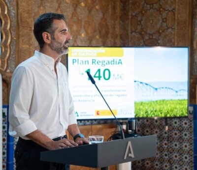 Agua.- AndalucíaVerde.- La Junta presenta el Plan RegadíA con 140 millones para modernizar el regadío andaluz