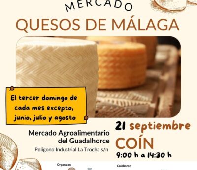 Málaga.- El Mercado de Quesos de Málaga retoma su actividad este domingo en Coín tras el parón veraniego