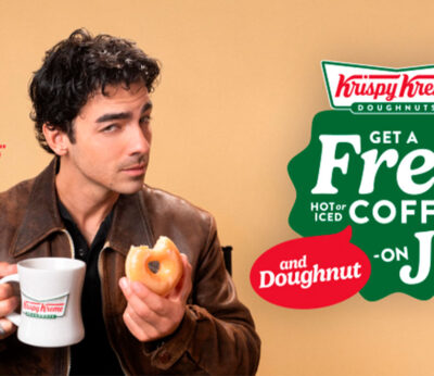 Joe Jonas se asocia con Krispy Kreme para repartir cafés y donuts gratis