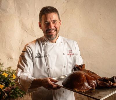 Javi Estévez borda un menú que rinde culto al cerdo ibérico